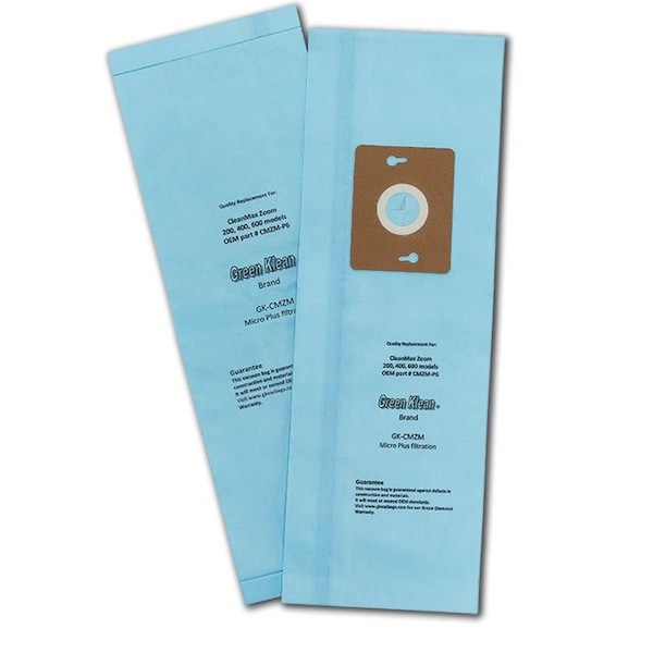 Green Klean CleanMax Zoom 200, 400, 600 Models Replacement Vacuum Bags, 100PK GR134989 - main